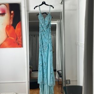 SHERRI HILL LIGHT BLUE DRESS